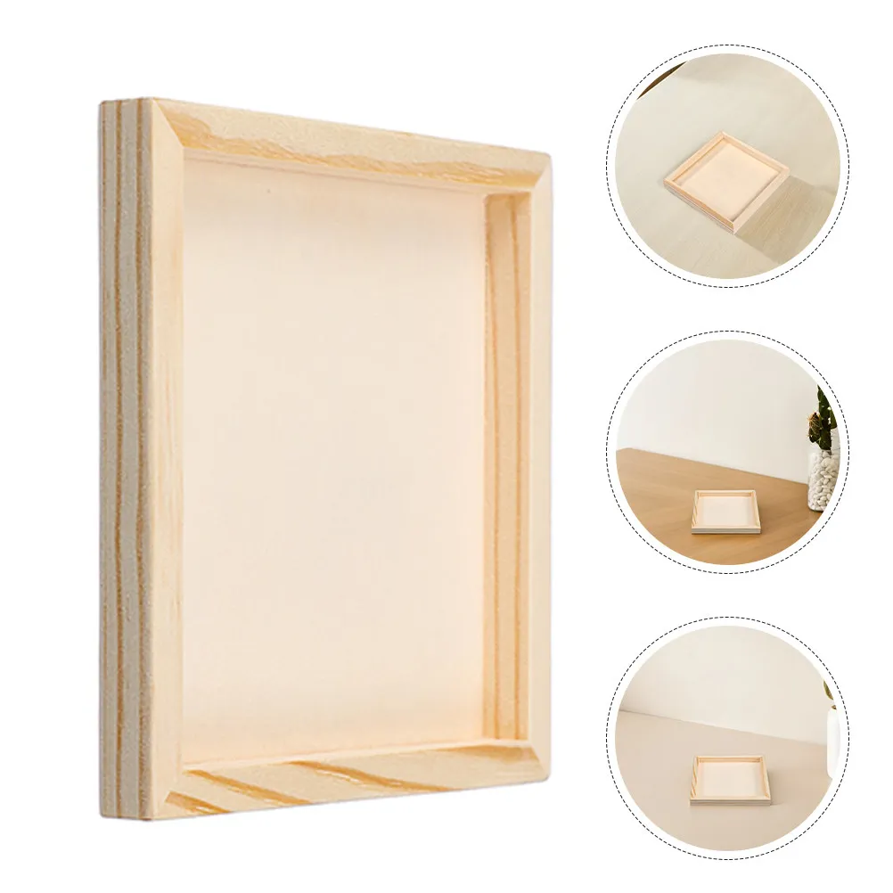 

8Pcs Puzzle Storage Tray 3D Wooden Organizer Unfinished Square Tray for Puzzle Enthusiasts Portable Display Accessory