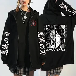 Tanjiro Kamado Nezuko Hooded Sweatshirt Man Japan Anime Demon Slayer Blade Pullover Hoodies Kyojuro Men's Hoodie Zip Up Hoodies