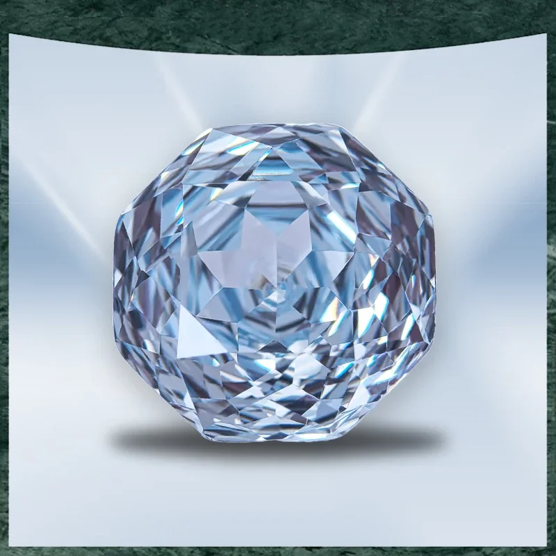 

Hot Sell Cubic Zirconia Special Rose Cut Grey Blue Color Gemstone Bead Wholesale and Retail for Diy Ring Necklace Earrings Main