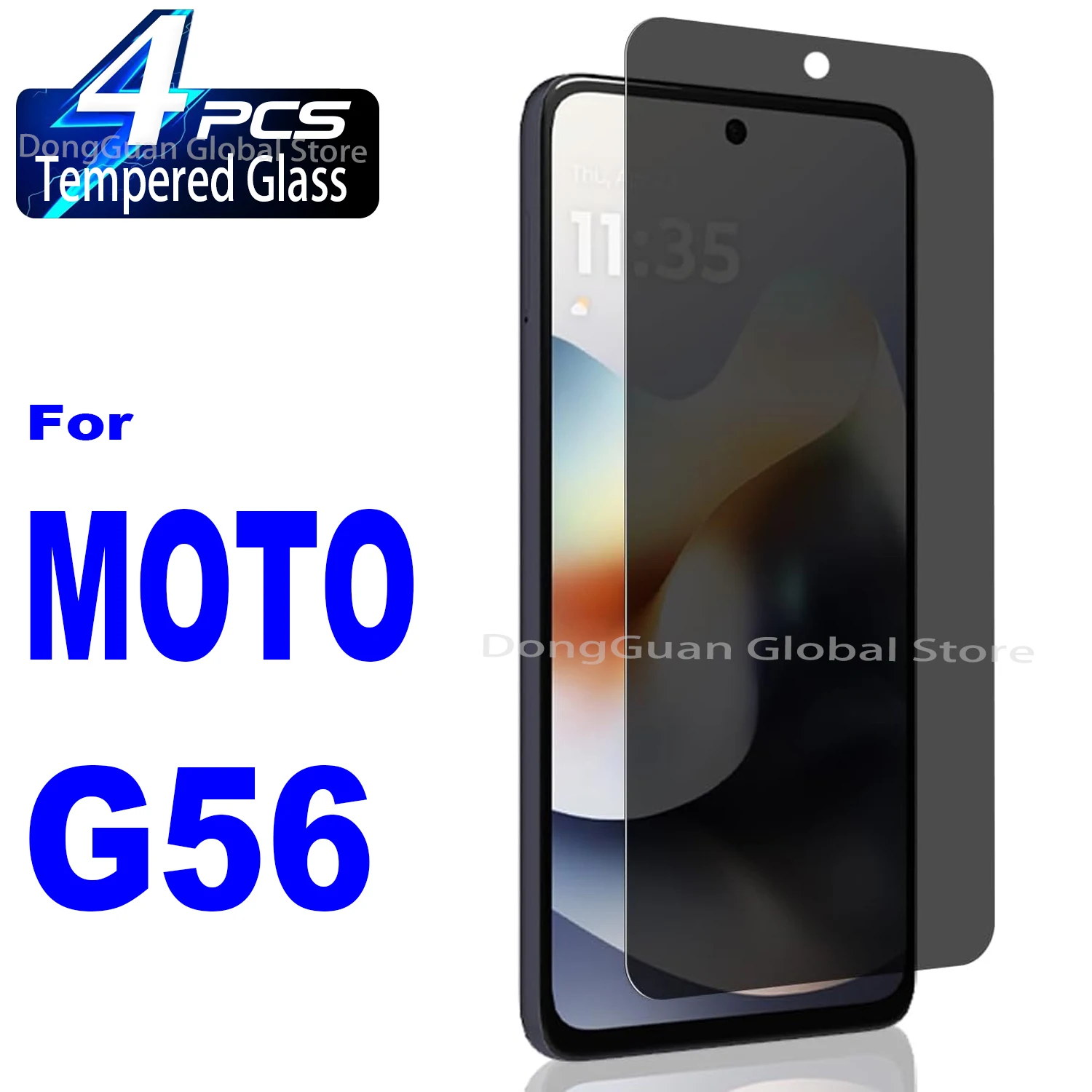 

For Motorola Moto G56 Anti Spy Tempered Glass Protector Privacy Screen Glass Film