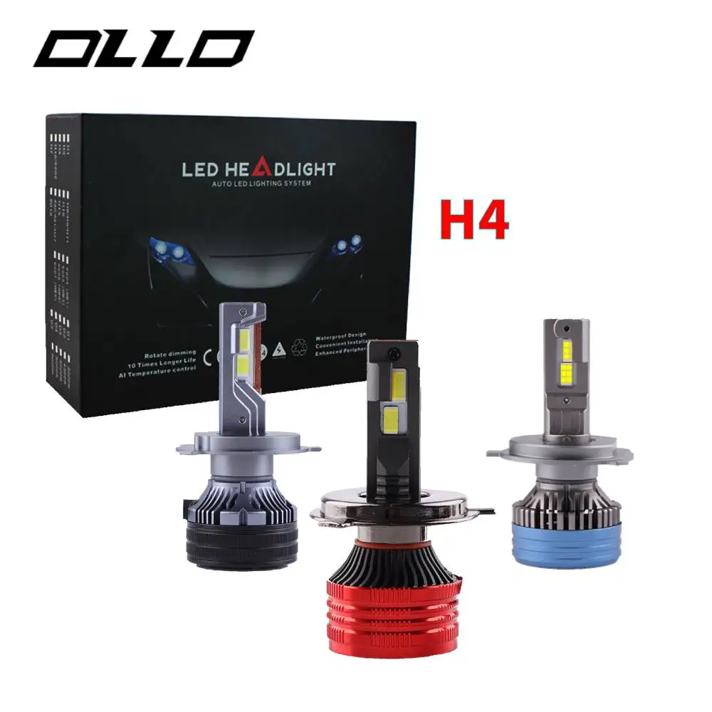 

OLLO H4 Series Double Chips LED Car Headlight High Bright Auto Headlamps Lamps Universal For Cars Bulbs 6000k White Light 12V