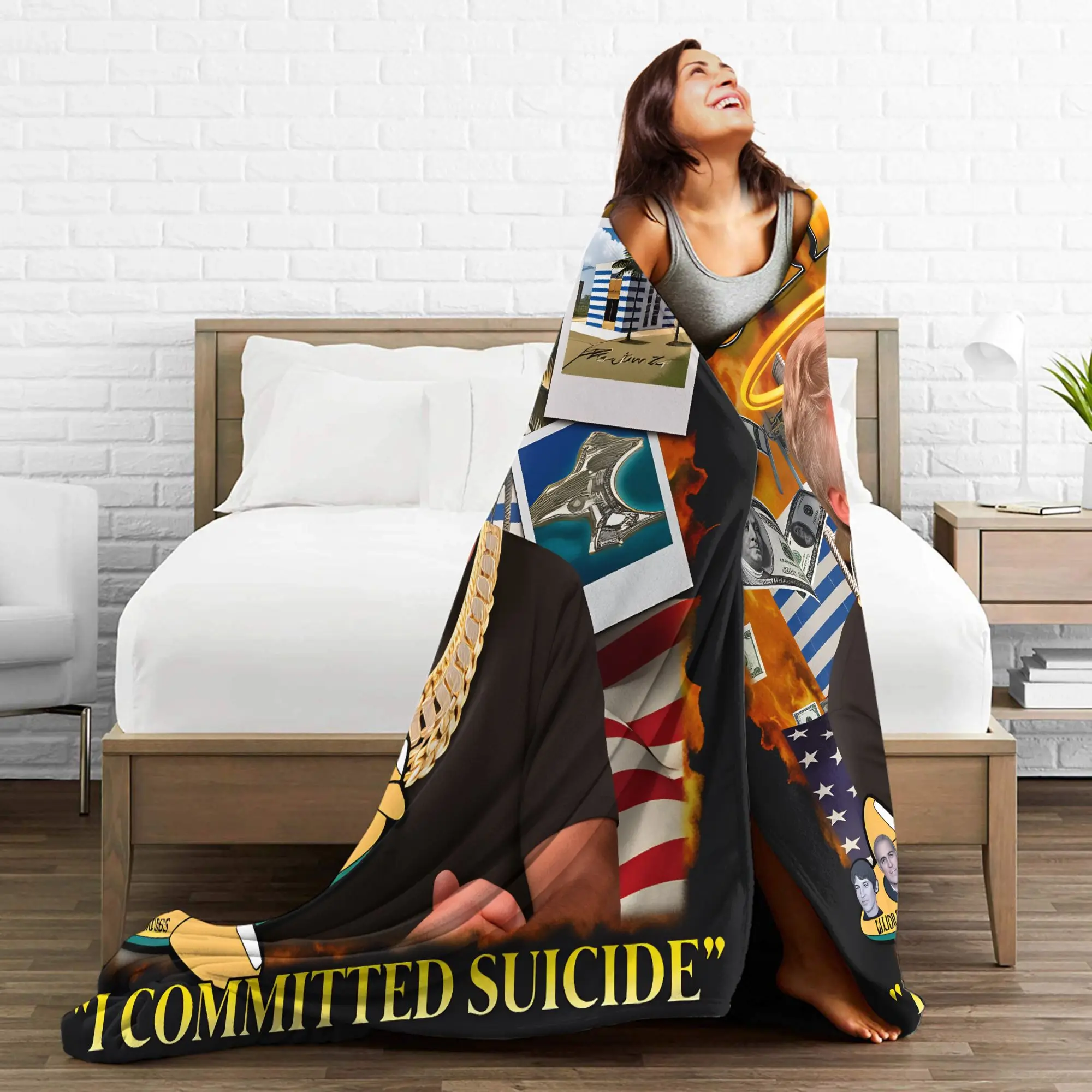 مضحك جيفري Epstein لينة بطانية دافئة الزخرفية أفخم رمي بطانية الجدة الأريكة السرير الفانيلا المفرش أريكة غطاء سرير