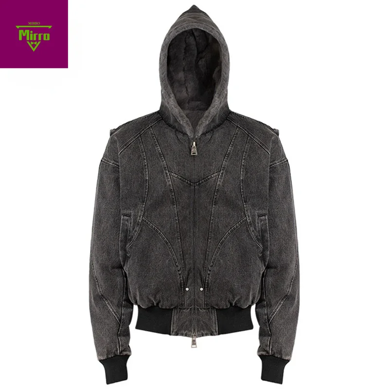 

Men Winter Jackets Thicken Plush Warm Parkas Coat Vintage Oversized Padded Jackets Streetwear Harajuku Hip Hop Jackets Outwear