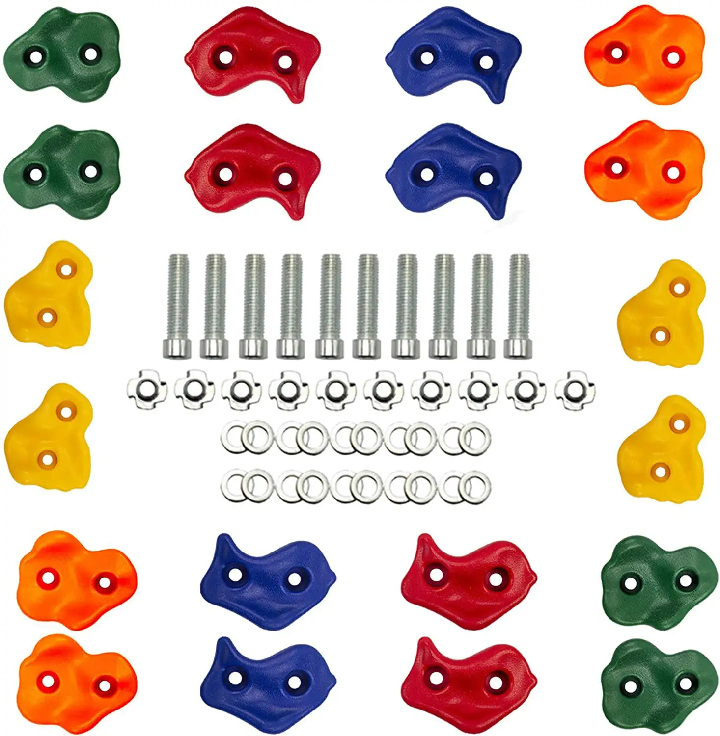 Rock Wall Climbing Holds Screw Accessories for Kids Indoor Outdoor Playground Play Set Slide Accessories with Mounting Hardware