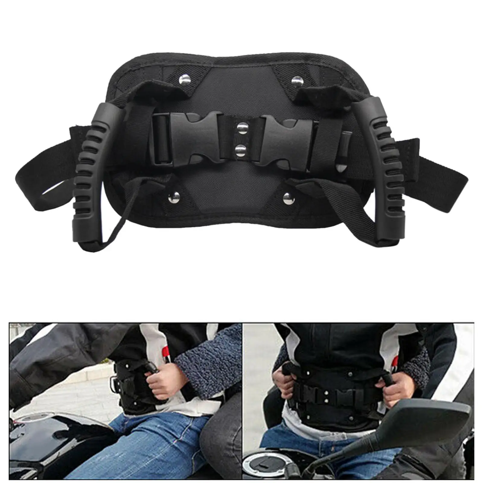 

Durable Oxford Cloth Universal Motorcycle Belt Motocross Scooter Rear Seat Passenger Grab Handle Strap Armrest