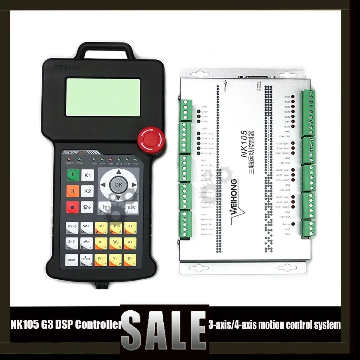 

Original Weihong Nk105 G3 Cnc Dsp Motion Control System 3-axis/4-axis Controller For Cnc Router Atc Machine Newcarve