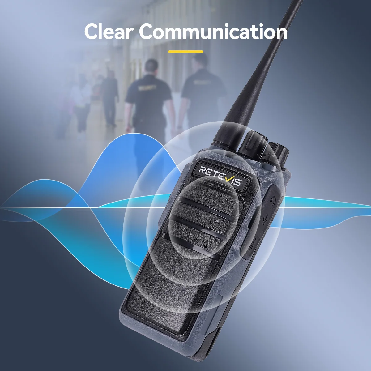 Retevis C64 Walkie Talkie 5W VHF UHF Handheld wiederaufladbares Radio Sprachsteuerung Langlebiges Typ-C-Radio für Baustellen – Detail 5