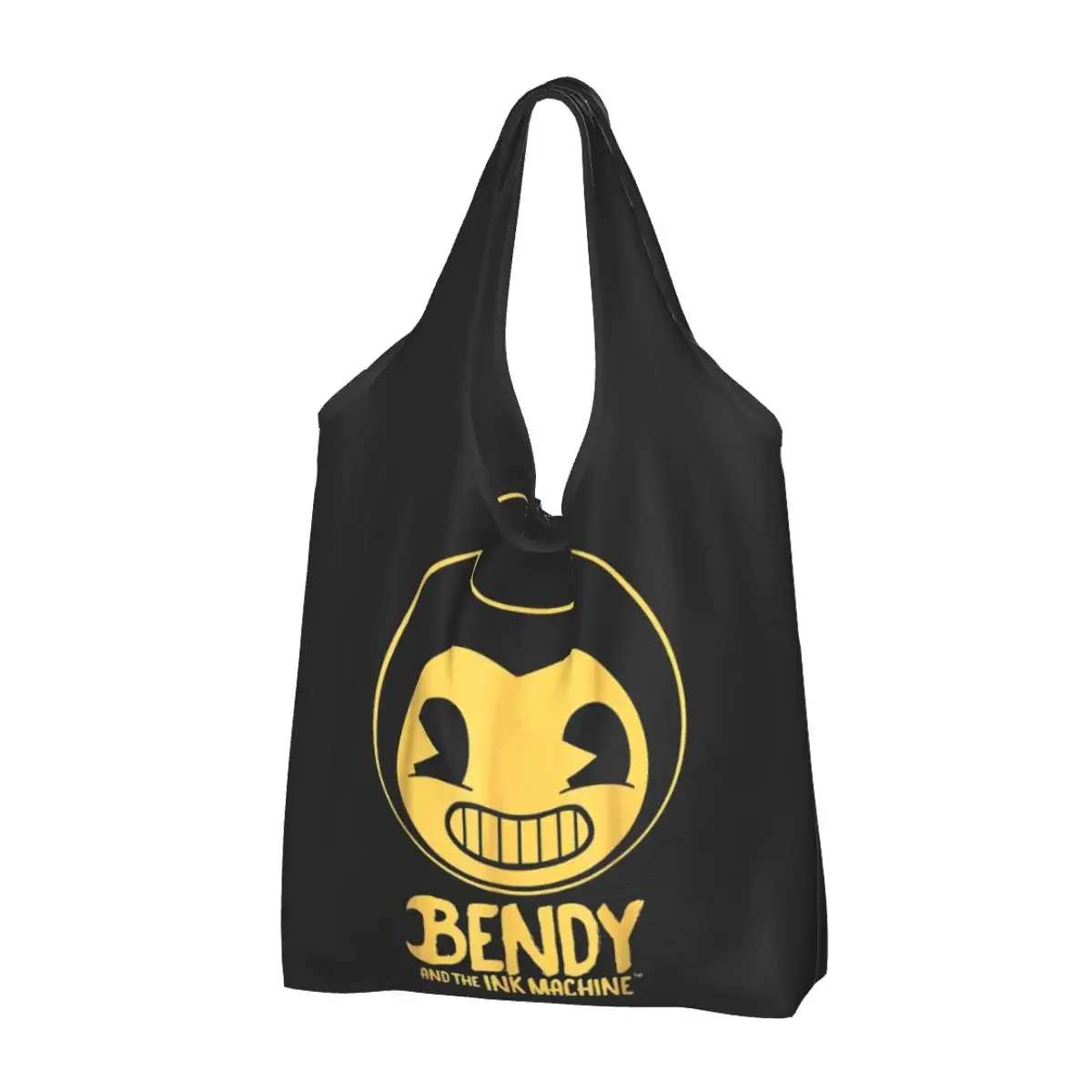 Bendy-Ink-Machine Portable Tote Shopping Bags Large Capacity Shopper Bag Groceries Handbag Shoulder Bag