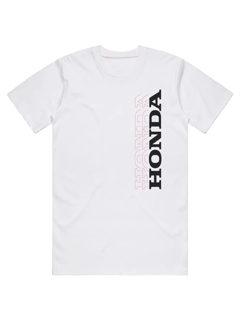 

Summer T-shirt fashionable retro white Honda logo T-shirt printed high quality breathable men's and women's same T-shirt