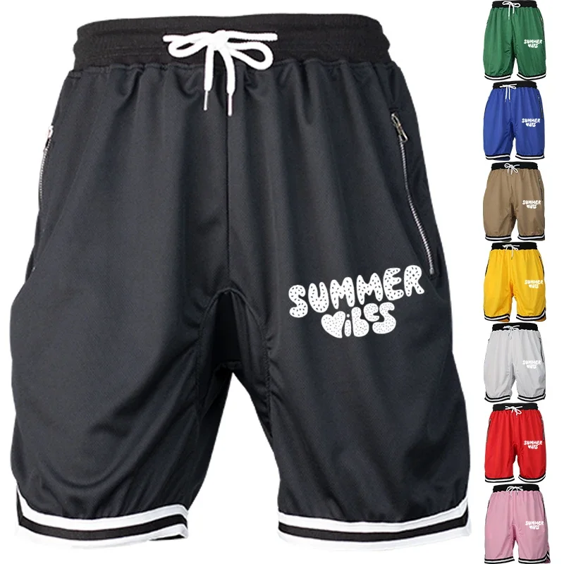 

Повседневные мужские летние спортивные баскетбольные сетчатые дышащие свободные спортивные штаны для фитнеса, модные шорты в стиле хип-хоп