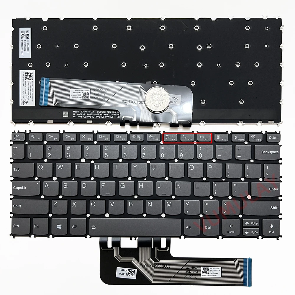 US Backlit Keyboard for Lenovo Thinkbook K3 ACN,13s G2 ARE,13s G2 ITL,13X ITG,Yoga Slim 7-13ITL05 7-13ACN05 7-13ITL5 7-13sACN