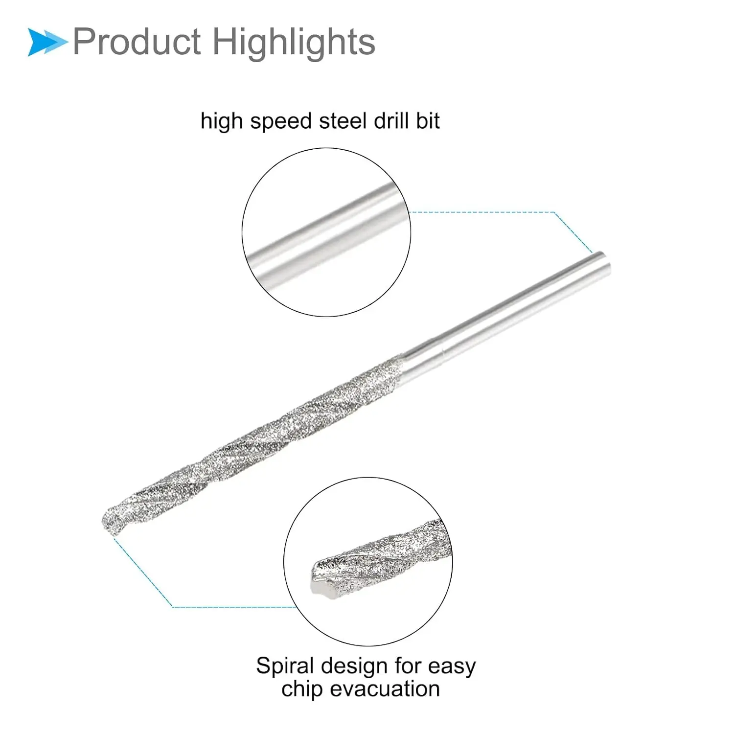 5/10 Stück diamantbeschichteter Bohrer, 0,8 mm-4,0 mm, Mikro-HSS-Spiralbohrer für Fliesen, Stein, Marmor, Ziegel, Jade, Lochbohrer – Detail 3