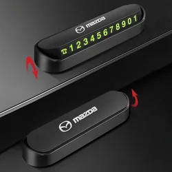 Car Temporary Stop Sign Parking Card Telephone Number Card Plate for Mazda 2 Mazda 3 MS For Mazda 6 CX-5 CX5 Accessories