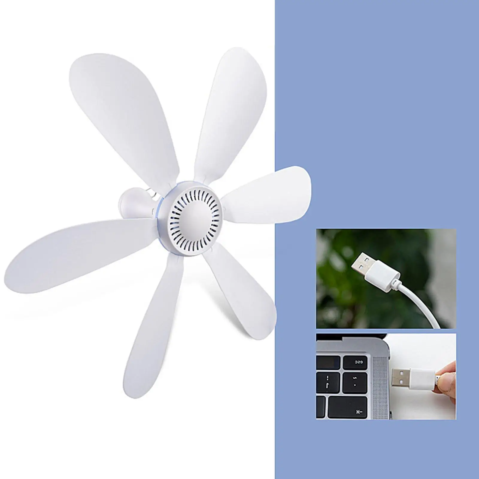 

fan with Remote Control Hanging Personal Fans Fan Exquisite Low Noise 6 Leaves -Saving for Basement Gazebo Camping Tent