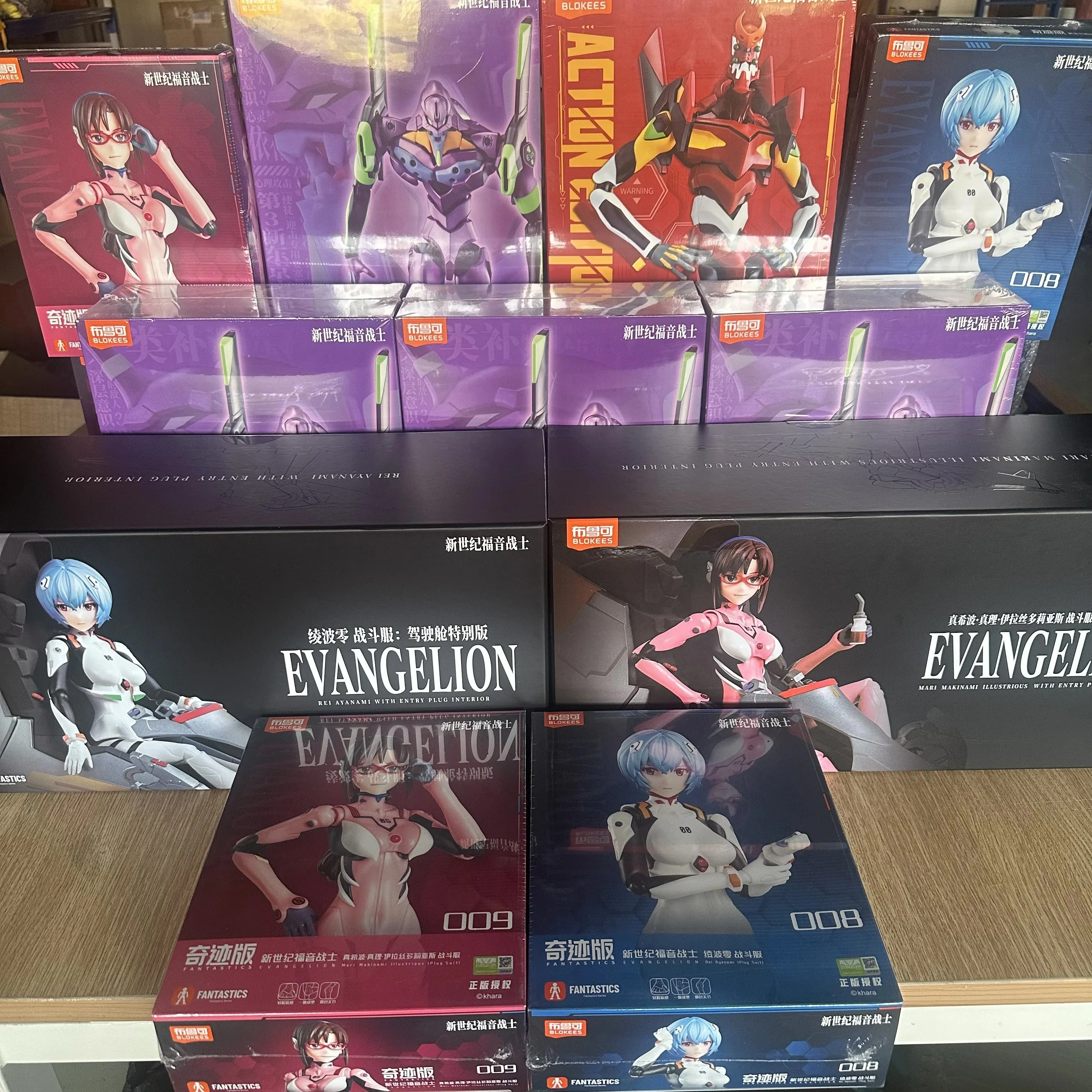 BLOKEES NEON GENESIS EVANGELION EVA 0/1/2 Unit TV Ver Makinami Mari Ayanami Rei Movable Building Block Model Cockpit Edition