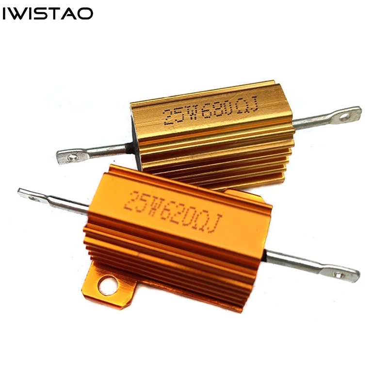 IWISTAO 25W Aluminum Shell Resistance 5% HIFI Audio Amplifier Cathode Resistances DIY