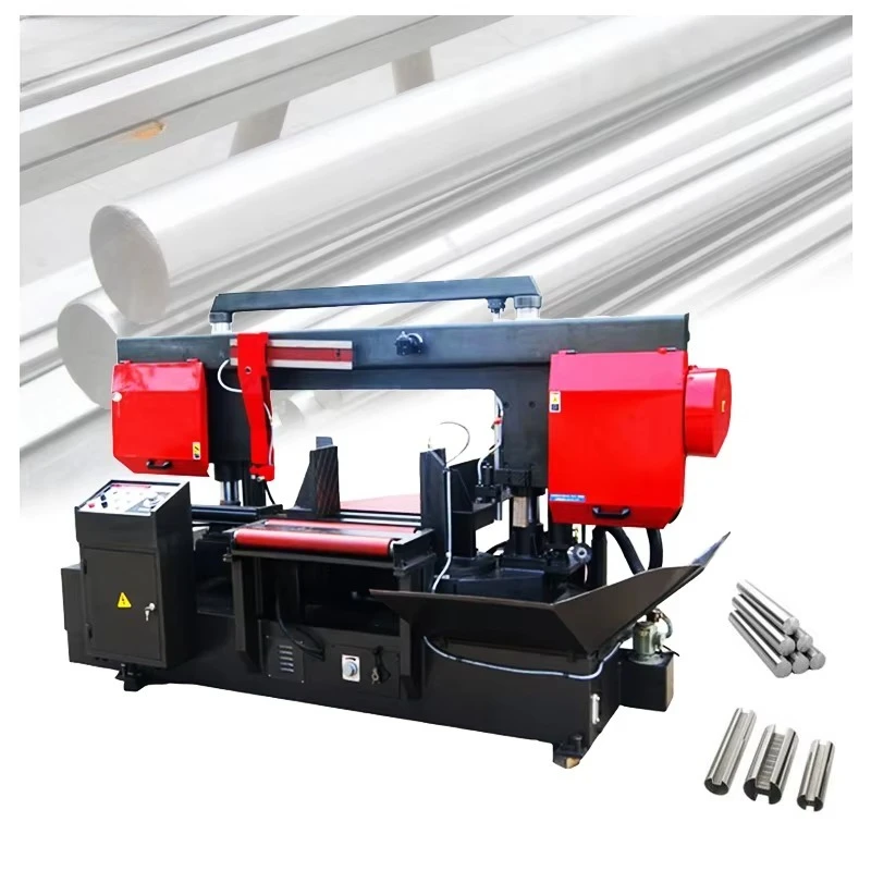 Automatic CNC Band Sawing Machine New Speed Regulation Pump Gear Motor Engine PLC Core Mechanical Inclusive Manual Saw