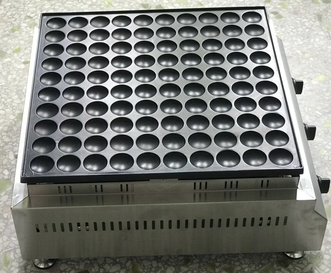 Mini macchina per waffle per pancake a gas 50/100 fori Poffertjes Grill Machine Macchina per pancake portatile da cucina all'aperto