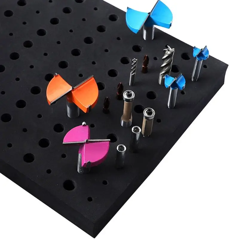 110 Holes Router Bit Tray Storage Holder for 1/4'' Shank Milling Cutters