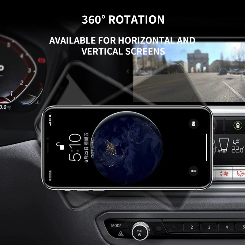 سيارة الهواء تنفيس قاعدة تركيب مزودة بمشبك حامل هاتف مغناطيسي معدني حامل لتحديد المواقع عرض لفورد فييستا C-Max كوغا رينجر رابتور KA فيوجن ST Edge #5