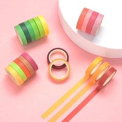 20Rolls 7.5mm*4m Washi Tape Rainbow Adhesive Tape Solid Colors Decorative Masking Tape for Notebook Album Journals DIY Diary