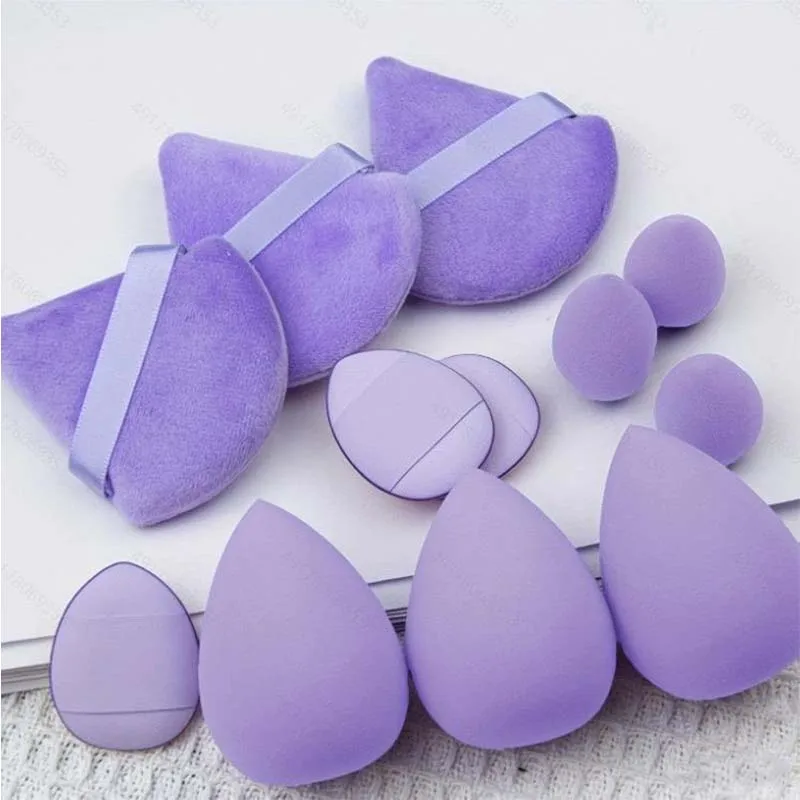 12pcs Soft Cosmetic Puff Foundation Sponges Powder Puff Makeup Sponge Blender Beauty Egg Women Make Up Accessories Beauty Tools