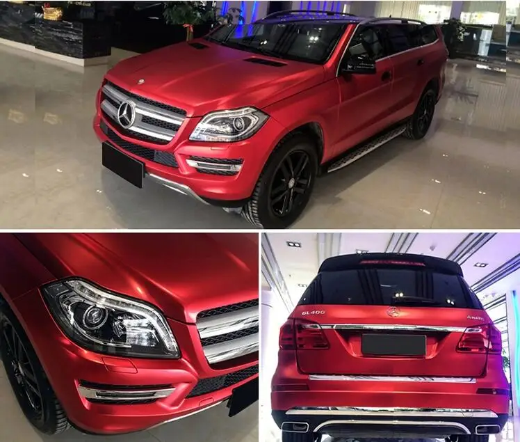 Metallic Matte Chrome Vinyl Wrap Film Automobiles Car Wrapping Stickers with Air Free Bubble