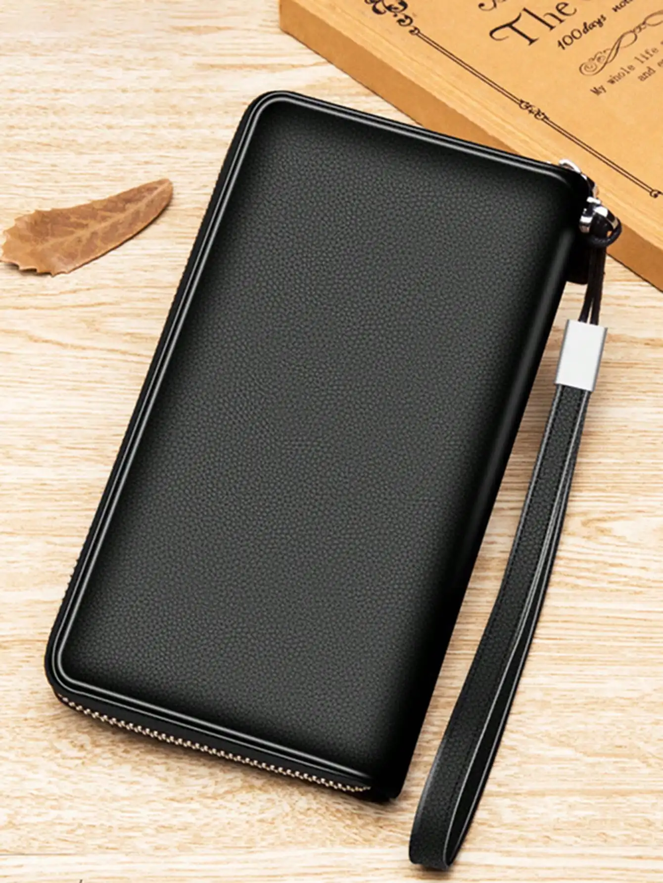 Very Simple Solid Color Basic Long Wallet Business Wallet Portable Multi-card Multi-function Mobile Wallet