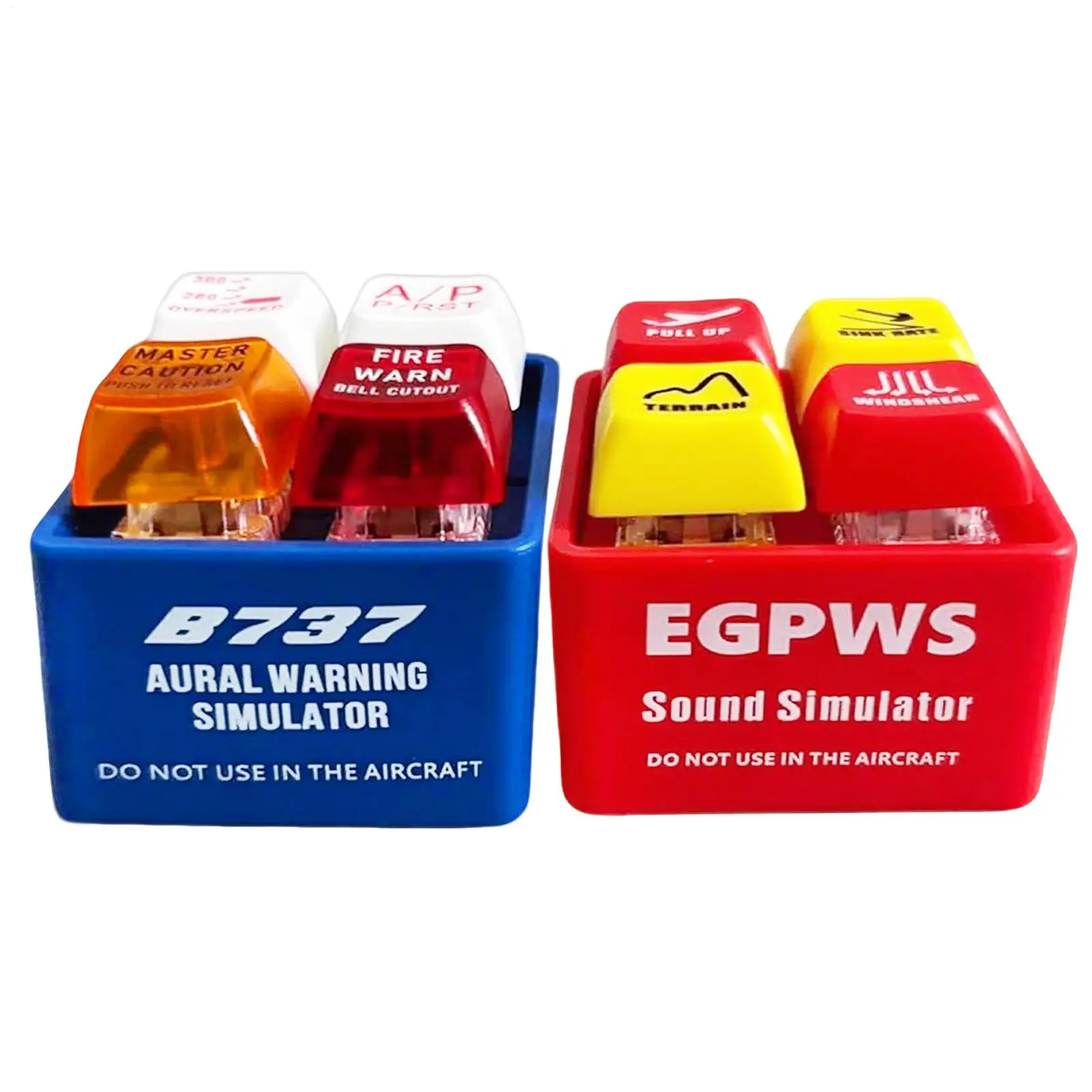 

Брелок для оповещения о пилоте и экипаже со световым предупреждением, симулятор звука, 4-звуковые брелки для аварийного оповещения для путешествий в самолете