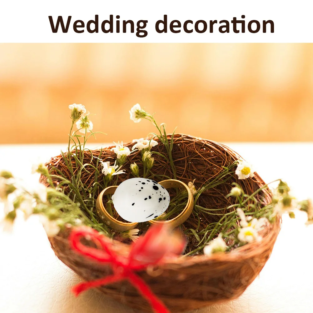 

Lifelike Simulation Bird Eggs for Crafts Decor Artificial Mini Quail Egg Model Foam Easter Wedding Party Favors Home Garden Art
