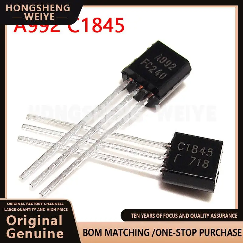 100%new 20pcs/lot Hi-fi  the tube 2SA992 2SC1845 (10PCS A992 +10PCS C1845) TO-92 new original 100%new