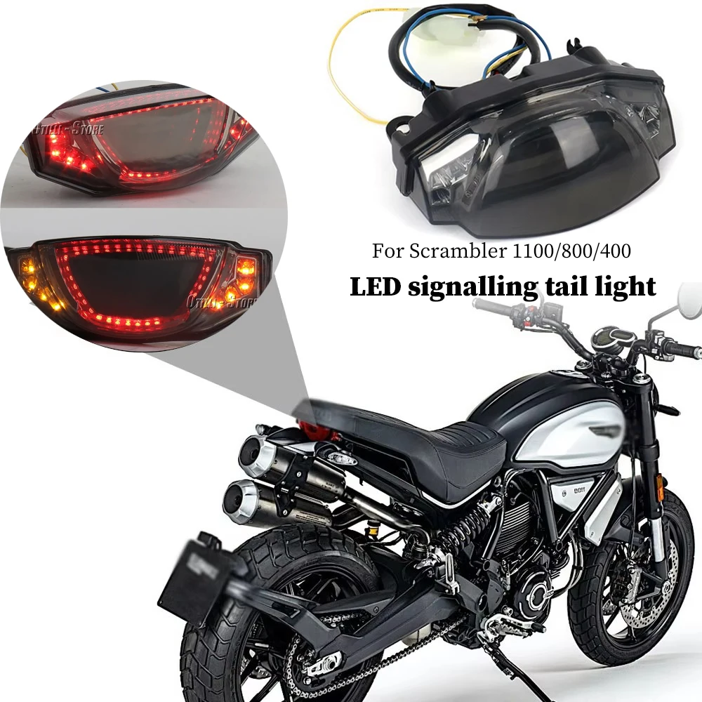 

Motorcycle Accessories For Ducati SCRAMBLER 400 800 Scrambler 1100 LED Tail light Plug and Play Turn Signals Rear LED Brake