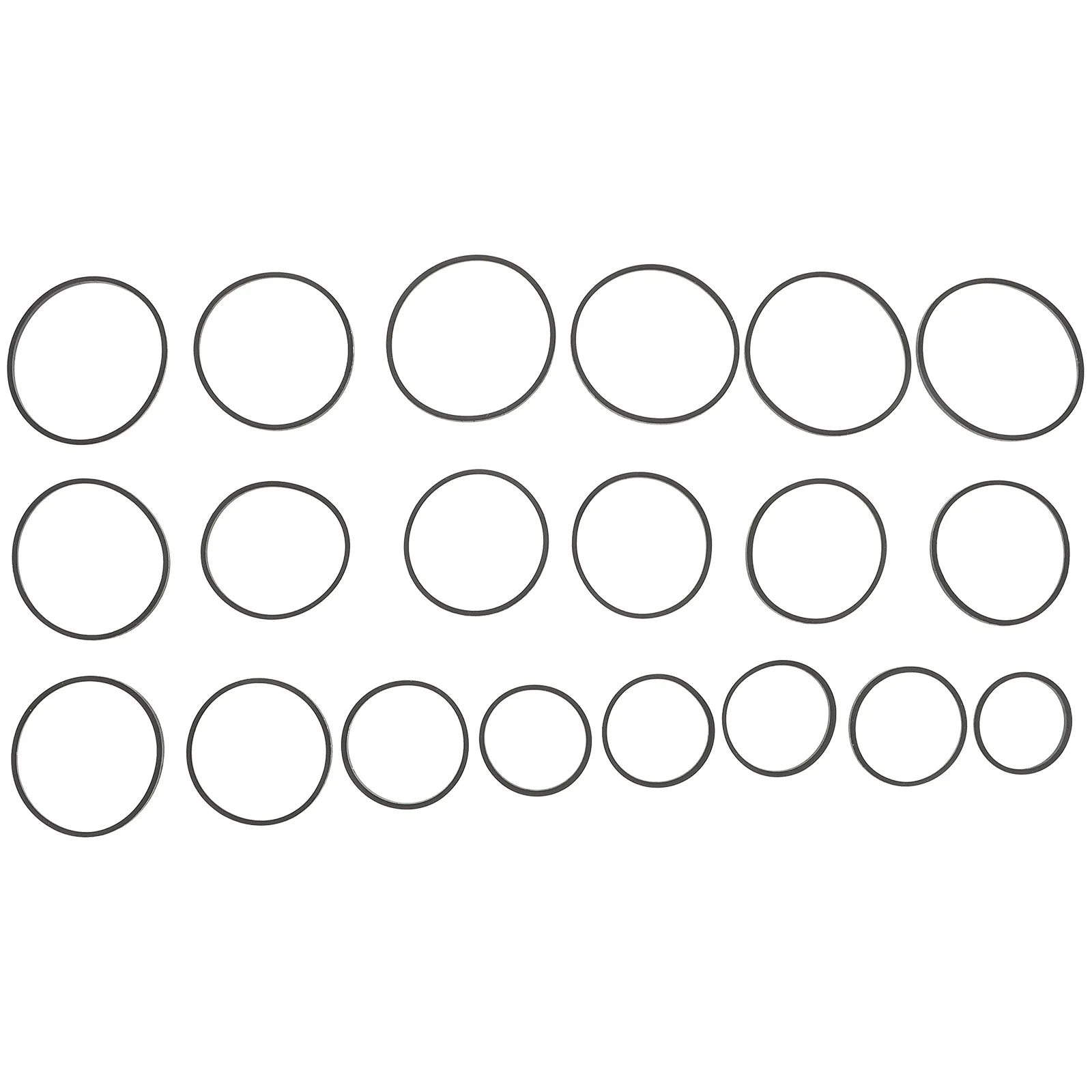 20 Pcs Turntable Belt Replacement Tape Recorder Belts Rubber Cassette Repair Machine