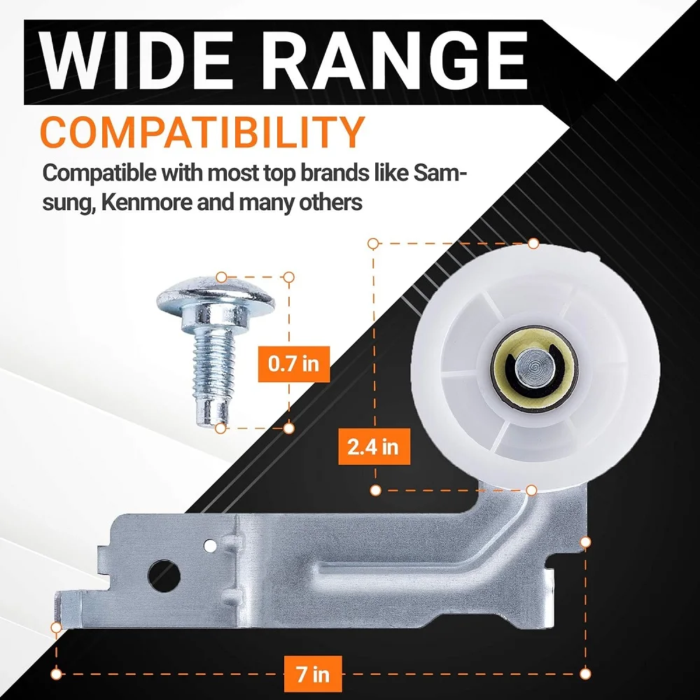 DC93-00634A Dryer Idler Pulley & 6602-001655 Drum Belt for Samsung & Kenmore 6602-001314 PS4133825 DC96-00882B DC96-00882C