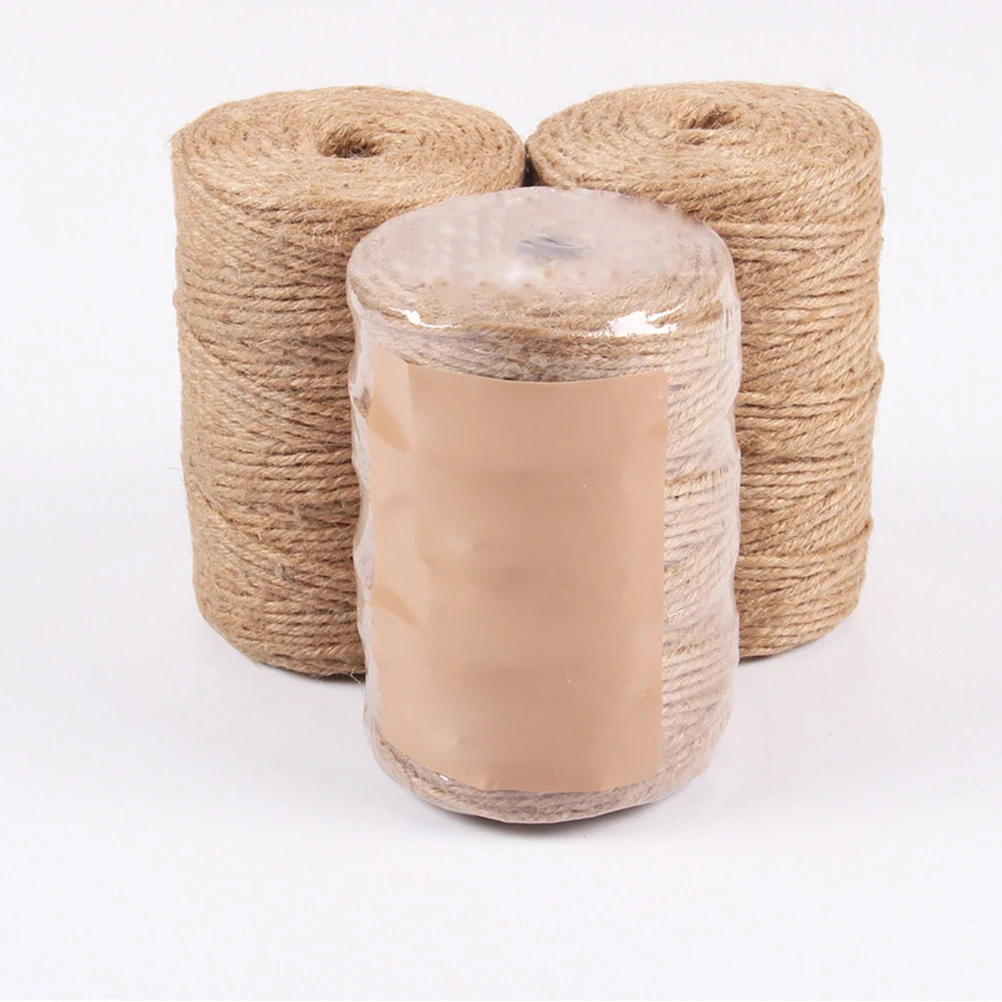 

Hemp Rope 100M Natural Jute Twine String Thick Wrapping Garden Packing Decoration DIY Crafts Party Cord Arts Hardware