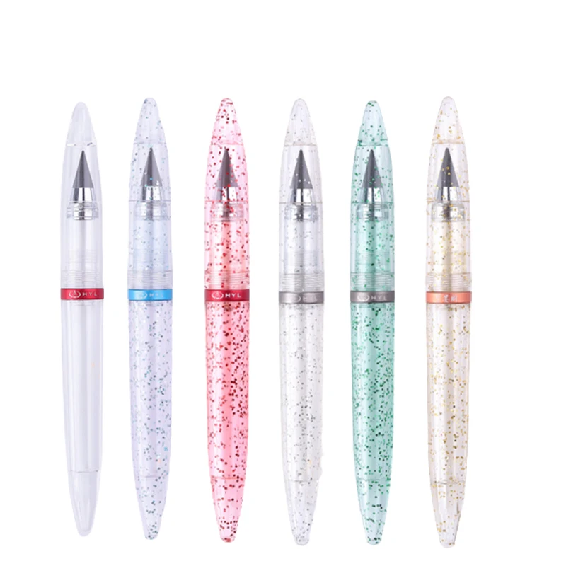 

6pcs Transparent Endless Pencil for Writing No Need Sharpen Infinite Pencil Stationery Store School Supplies