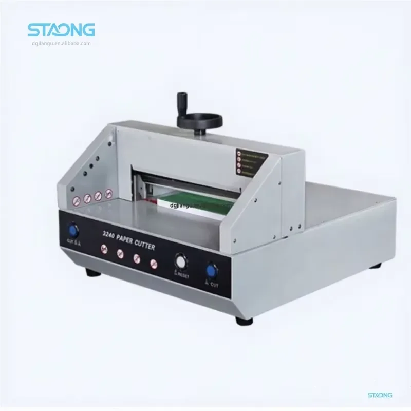 Heavy Automatic A4 Guillotine 3240Q 320mm Precision Desktop Electric 750W Thick Cutting Paper Cutting Machine