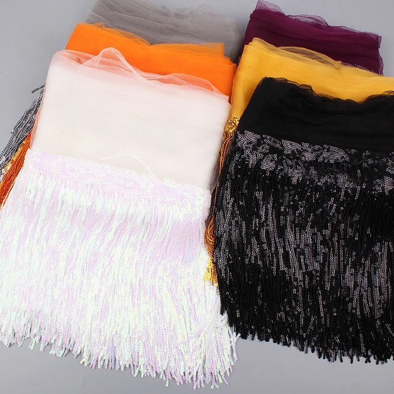 

10 ярдов/лот, оптовая продажа, 20 см, блестки, кисточка, бахрома, кружевная отделка, танцевальная одежда, поясная цепочка, аксессуары, декоративная кружевная отделка