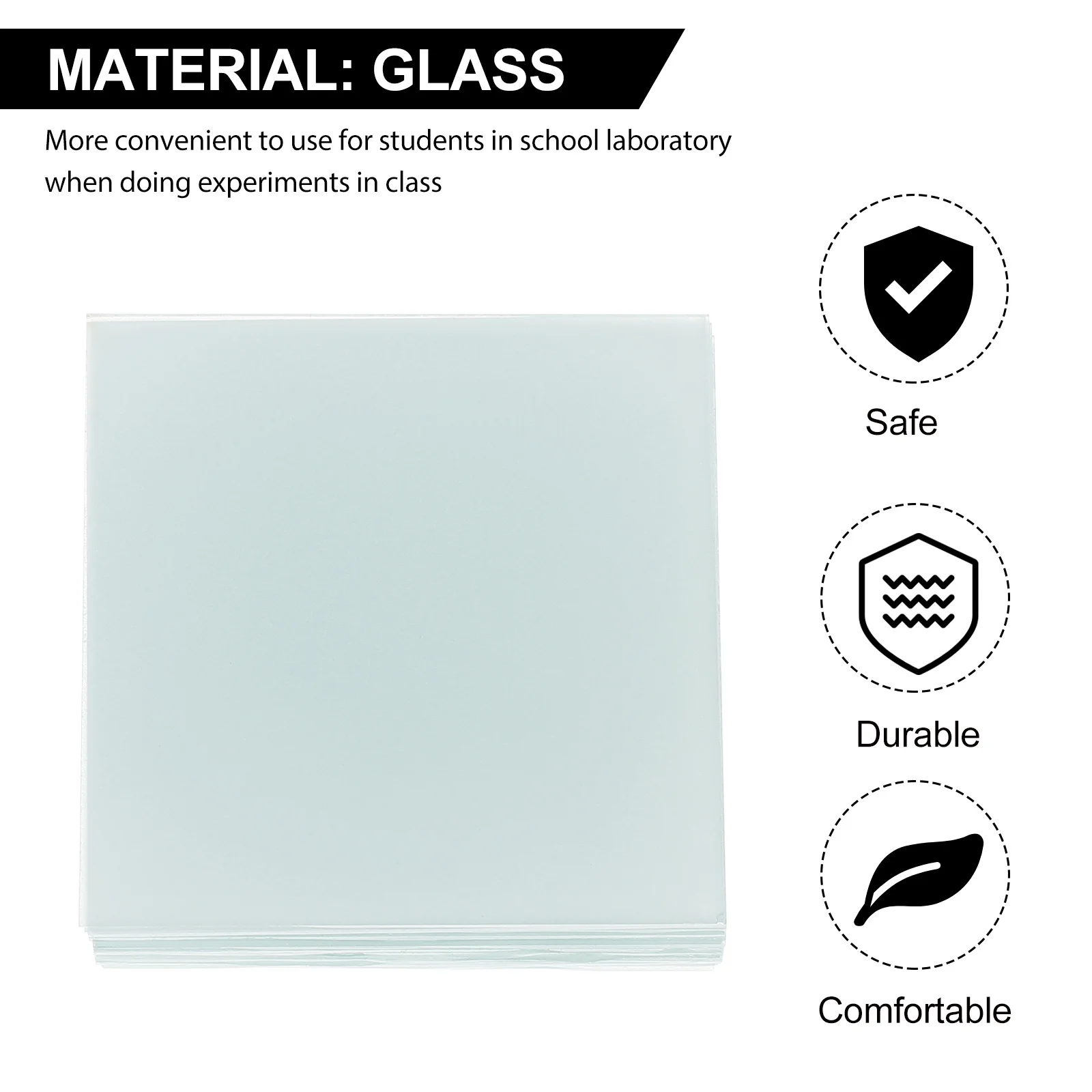 

15Pcs Transparent Frosted Glass Sheet Sealing Plate Gas Collecting Bottle Laboratory Experimental Supplies Durable