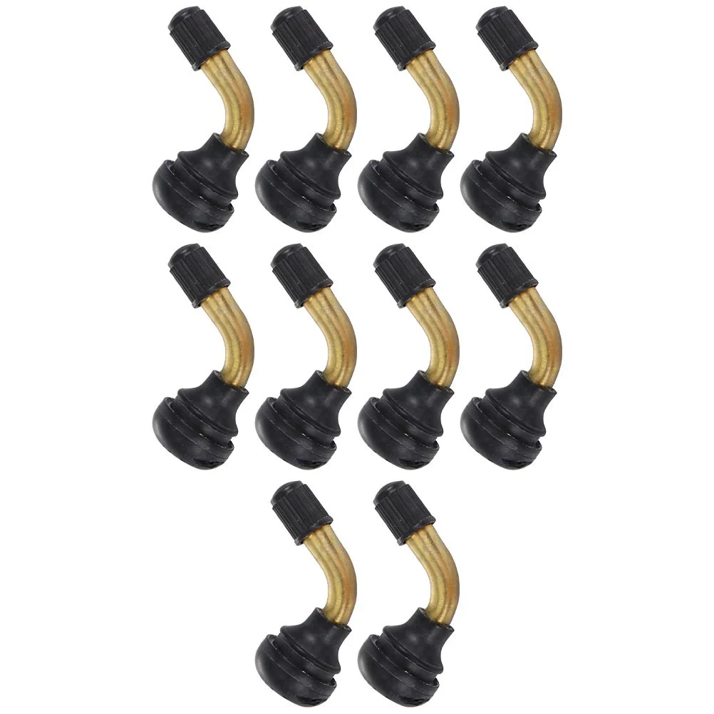 

10 шт., изогнутый резиновый стержень клапана для мотоцикла, скутера, бескамерные шины, сменные аксессуары, изогнутый стержень клапанов для шин