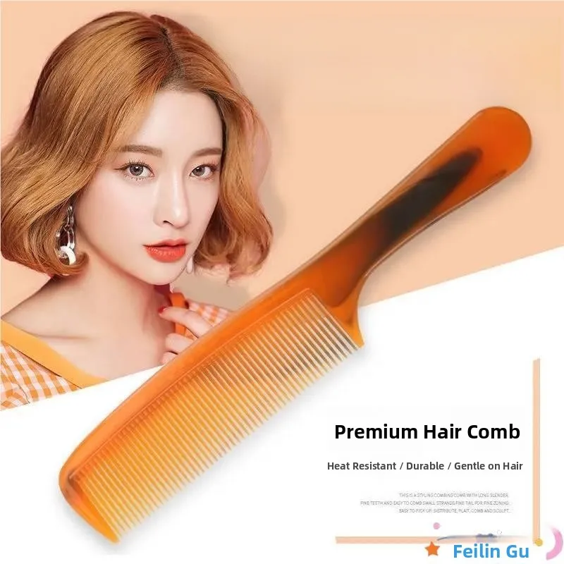 

Large Size Long Hair Cow Horn Comb Ladies Home Use Anti-Static Hairdring Comb Continuous Use Massage Comb Personal Care