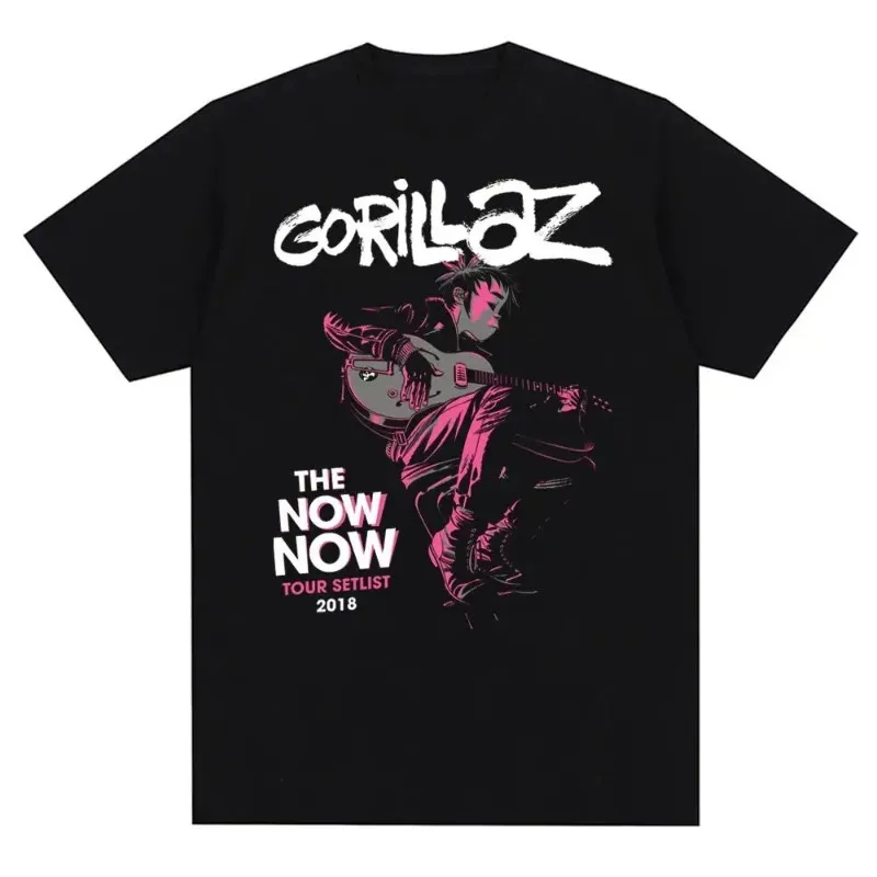 Music Band Gorillazs Punk Rock Fashion Printed T-shirt 90s Retro Casual Fashion Short Sleeve Plus Size T-Shirt Unisex