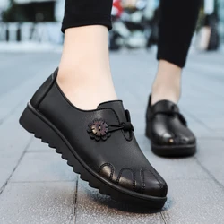 Women's Sneakers 2022 Summer Leather Sports Women Shoes Tennis Platform Sneakers Ladies Black Red Comfort Ladies Loafers Woman