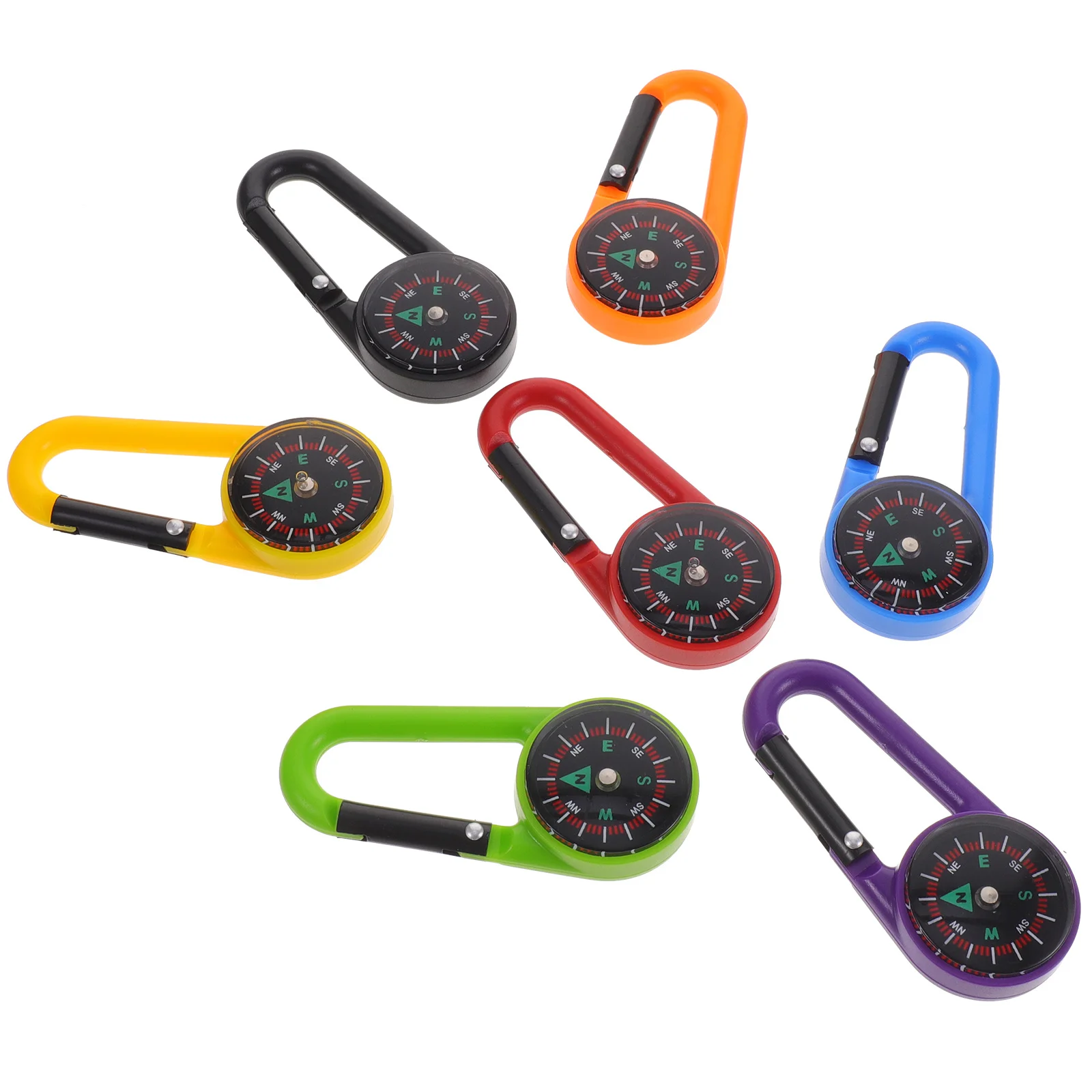 12 قطعة حلقة تسلق البوصلة في الهواء الطلق تسلق البوصلة جيب المشي لمسافات طويلة التخييم ملحق المفاتيح التخييم ملحق #5