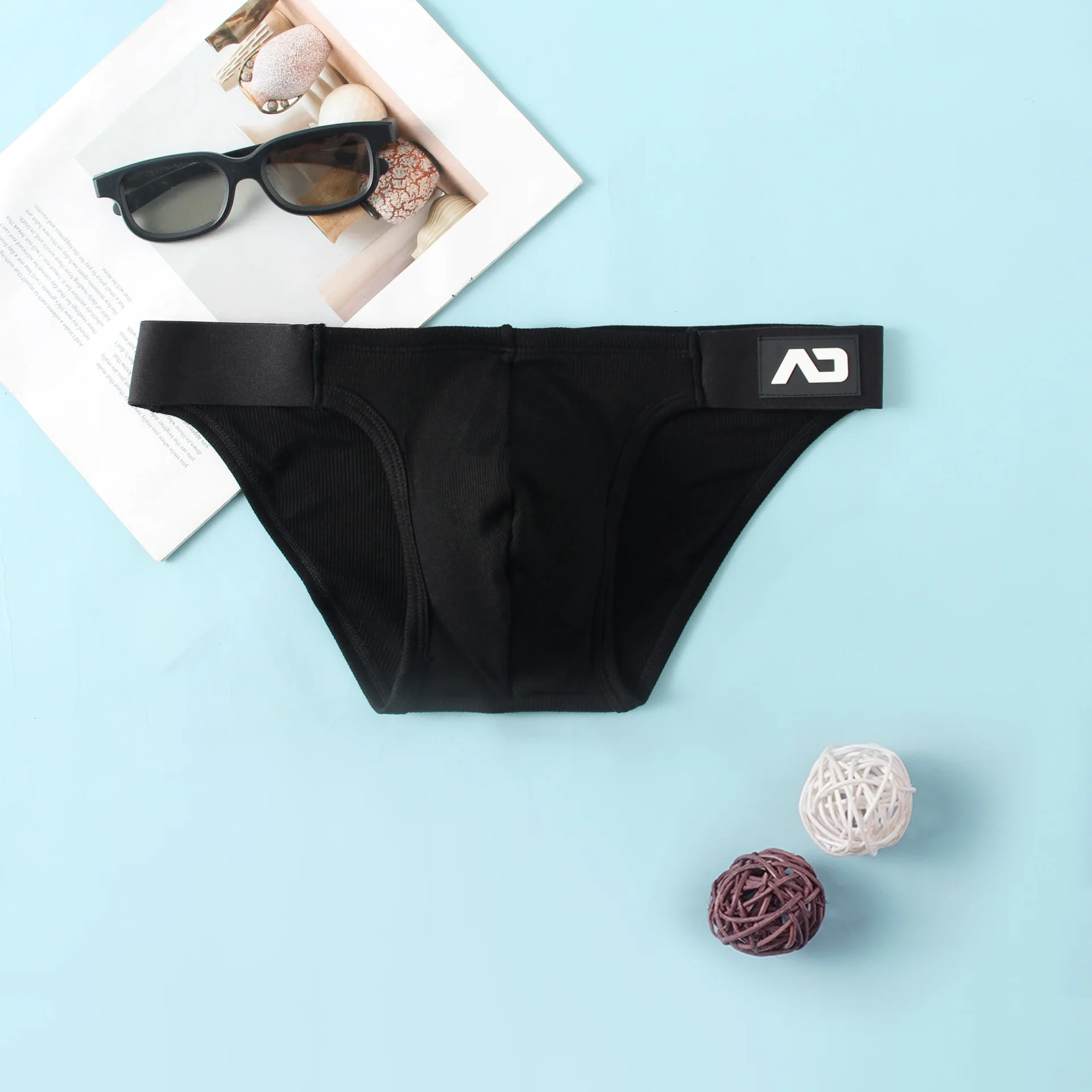 Men's briefs nylon milk silk comfortable fashion trendy brand boys' underwear AD3-M398