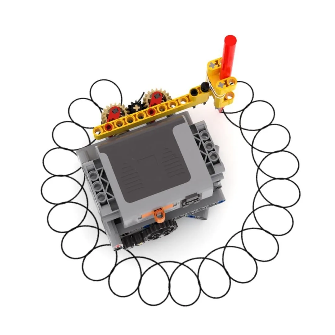 4365 Building Block Toys Small Pieces Tech Mechanical Set Model Assembly Wreath Drawing Machine Children's Educational Assembly