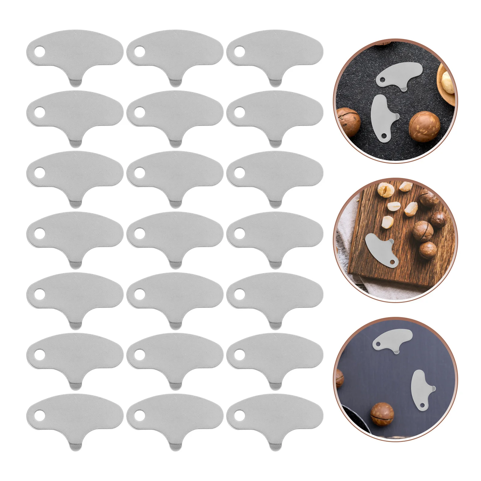 

25pcs Stainless Steel Nut Cracker For Macadamia Walnuts Pecans Dried Fruit Portable Hand Tool Household Nut Sheller Kitchen Bar