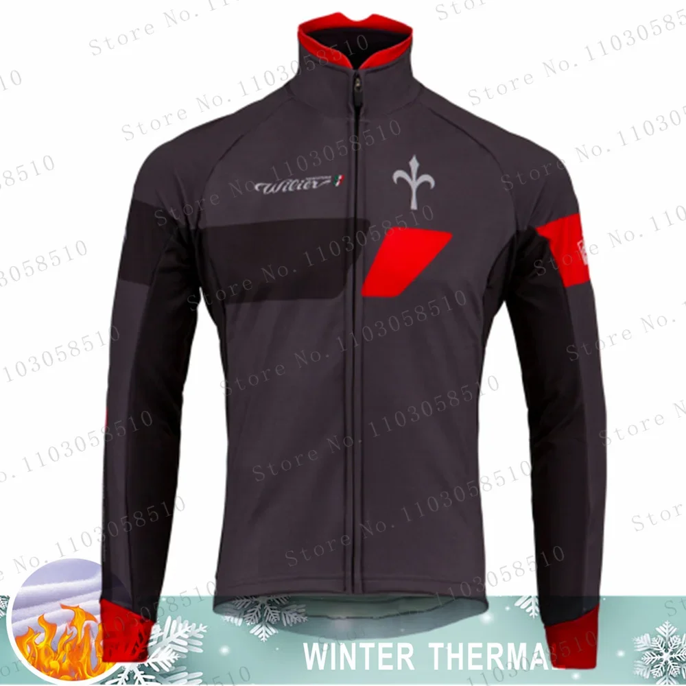 Wlller Winter Thermisch Fleece Fiets Lange Mouw Wielertrui Mannen Kleding Pro Team Outdoor Fiets Kleding Ropa Ciclismo 2024