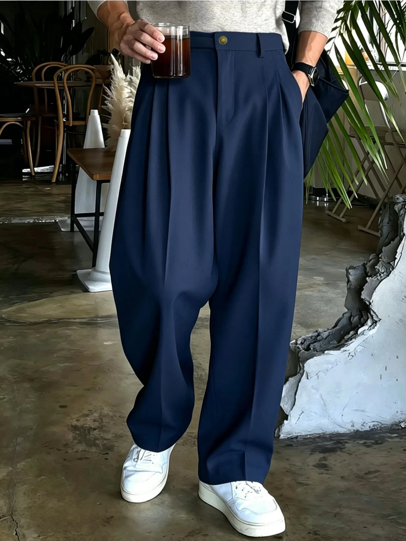 Male Pants Stretch Solid Black Smart Casual Men's Trousers Office Quick Dry Suit Pants New Spring Autumn Korean Straight Pants