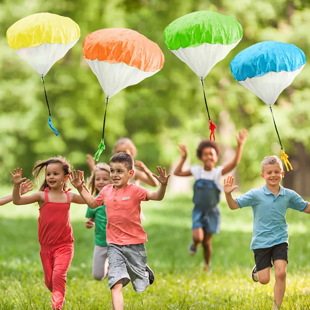 Juego al aire libre de paracaídas para niños, juguete volador sin enredos, reloj de aterrizaje, Mini soldado, Camouflag, juguetes para niños al aire libre